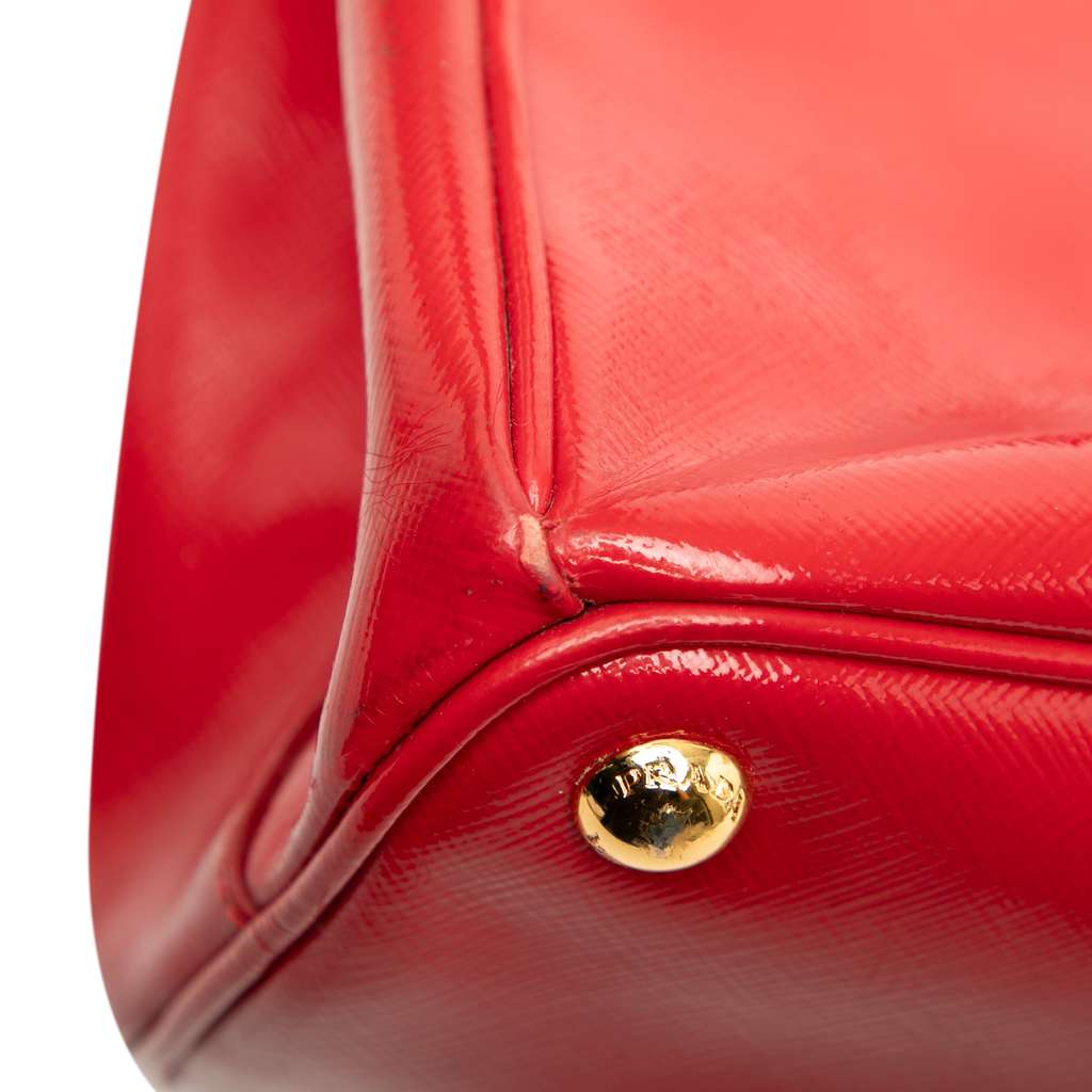 Prada Large Saffiano Vernice Galleria Satchel - Detail 1