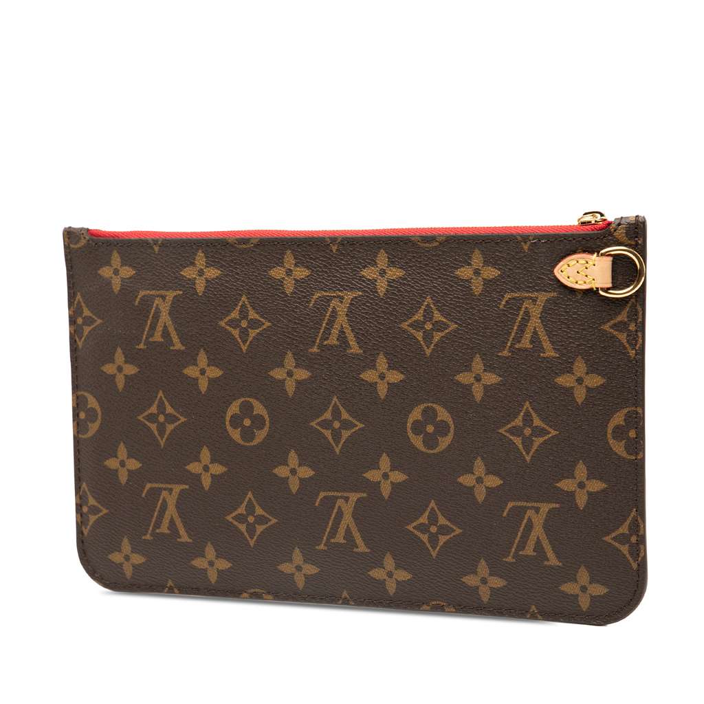 Louis Vuitton Monogram Neverfull Pouch - Back view