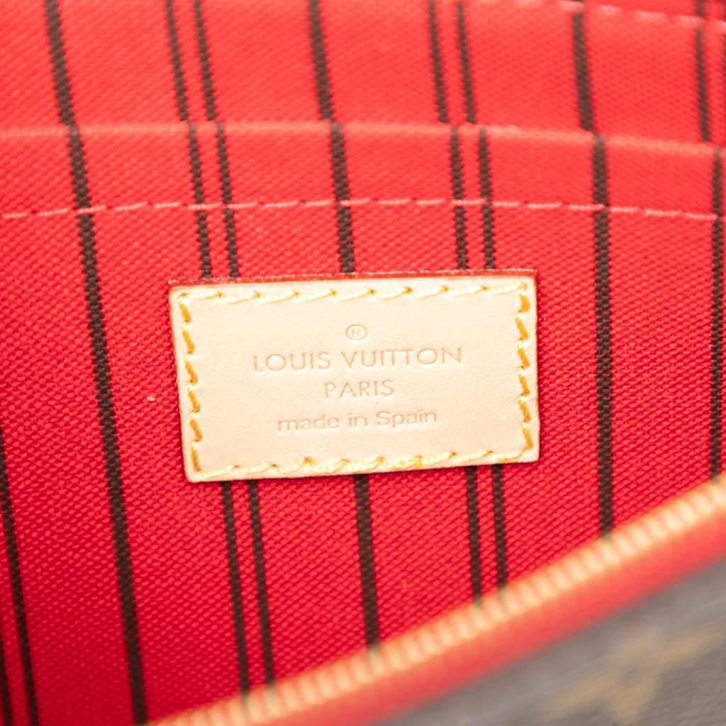 Louis Vuitton Monogram Neverfull Pouch - Side view
