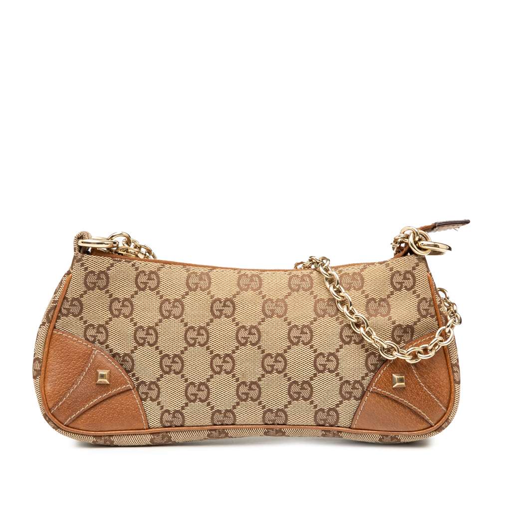 Gucci GG Canvas Nailhead Shoulder Bag