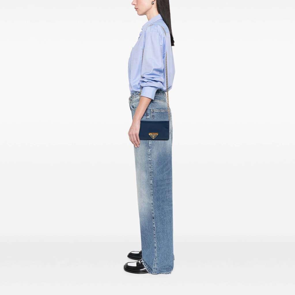 Prada Saffiano Lux Flip Lock Wallet on Chain - Detail 2