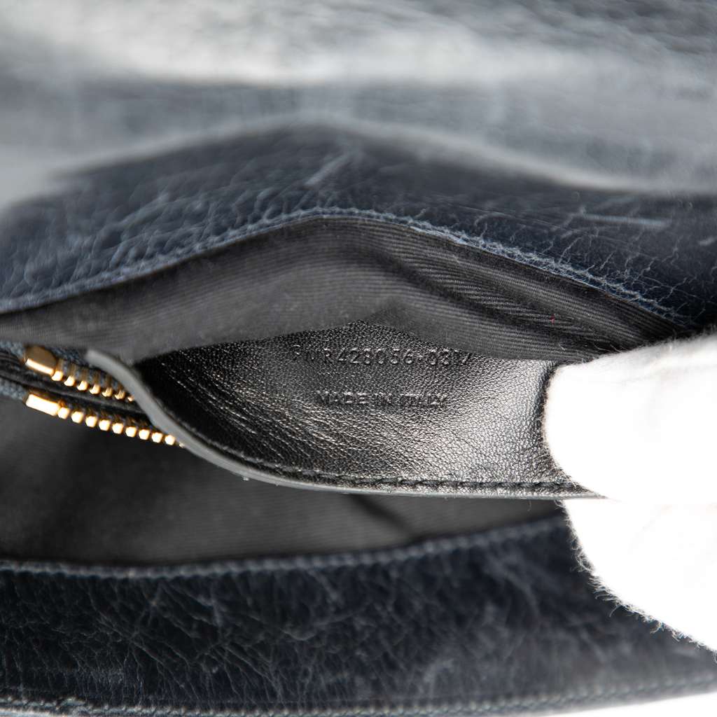 Saint Laurent Medium Chevron Sheepskin Monogram College Satchel - Detail 1