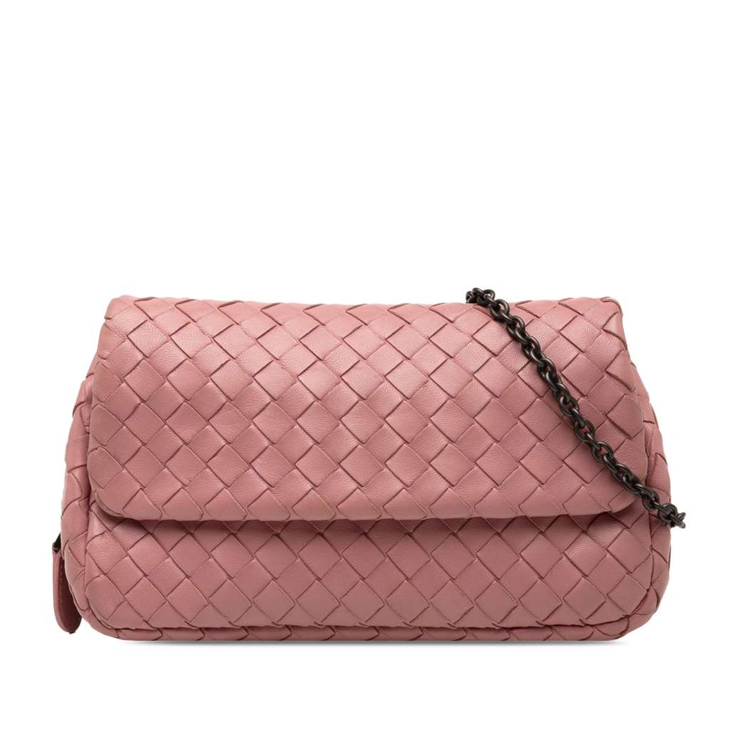 Bottega Veneta Mini Nappa Intrecciato Expandable Chain Crossbody