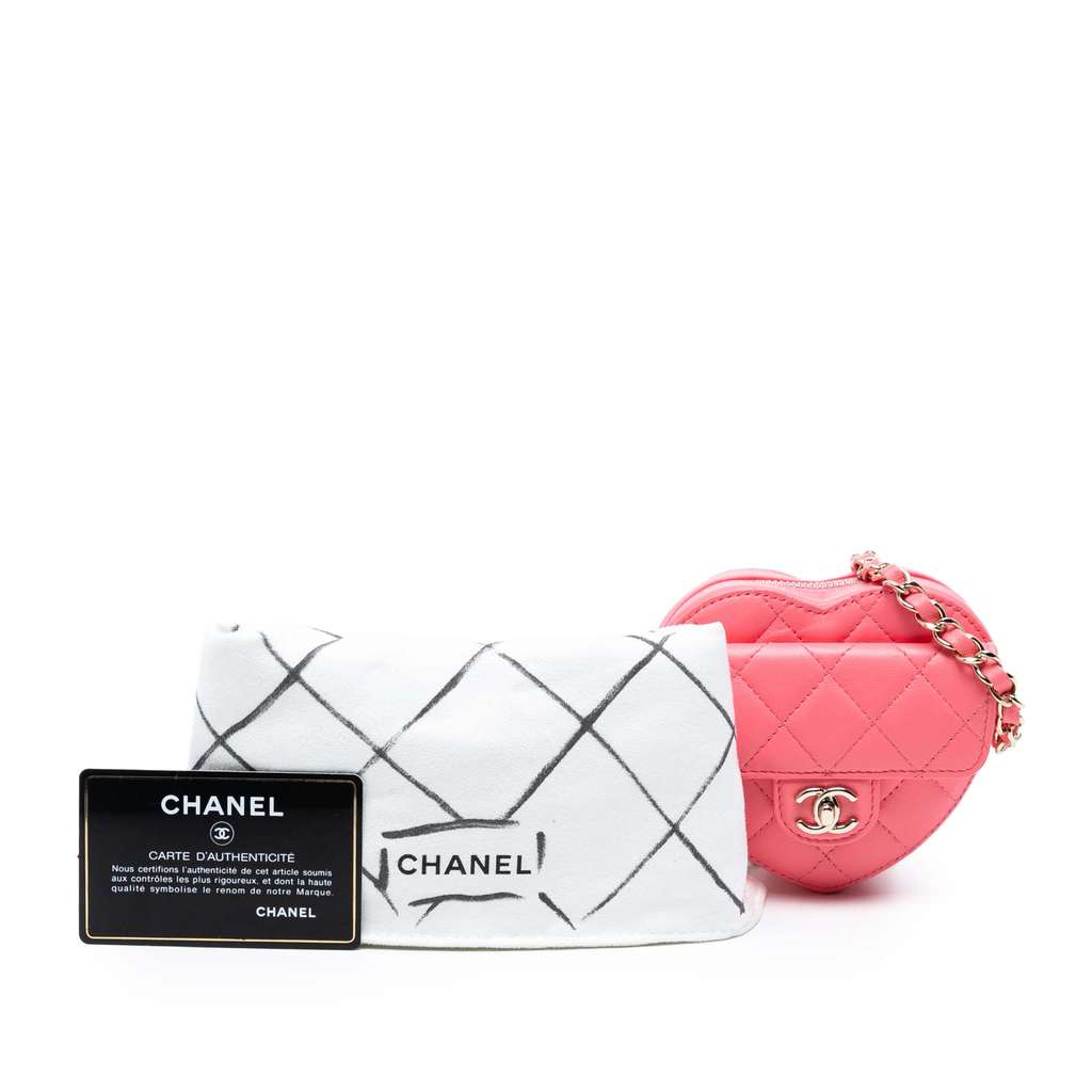 Chanel Mini Lambskin CC in Love Heart Crossbody - Image 10