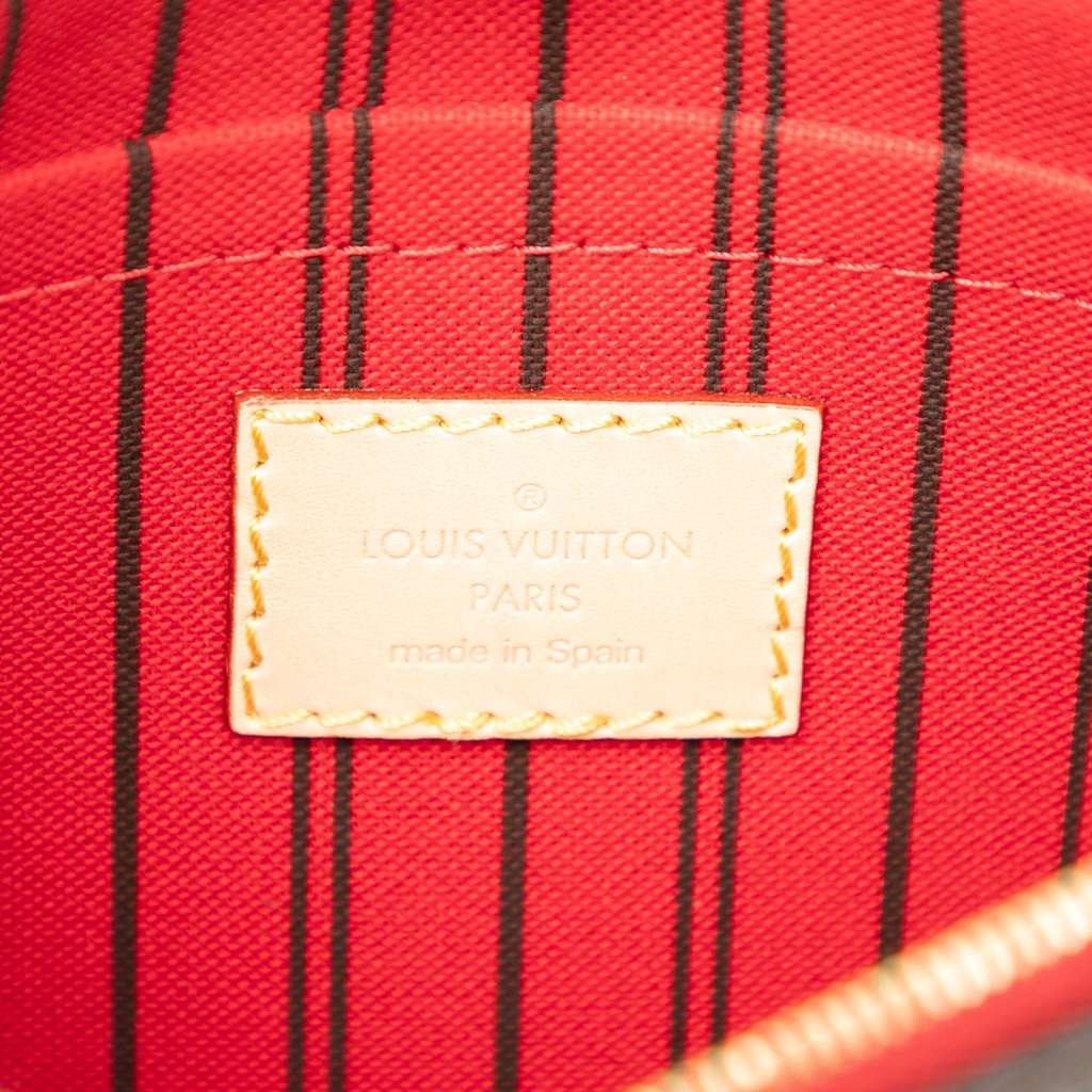 Louis Vuitton Monogram Neverfull Pouch - Side view