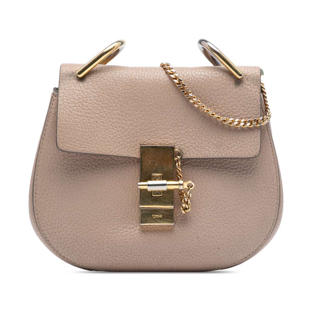 Chloé Mini Grained Lambskin Drew Crossbody