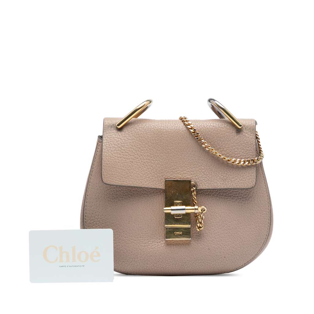 Chloé Mini Grained Lambskin Drew Crossbody - Image 10