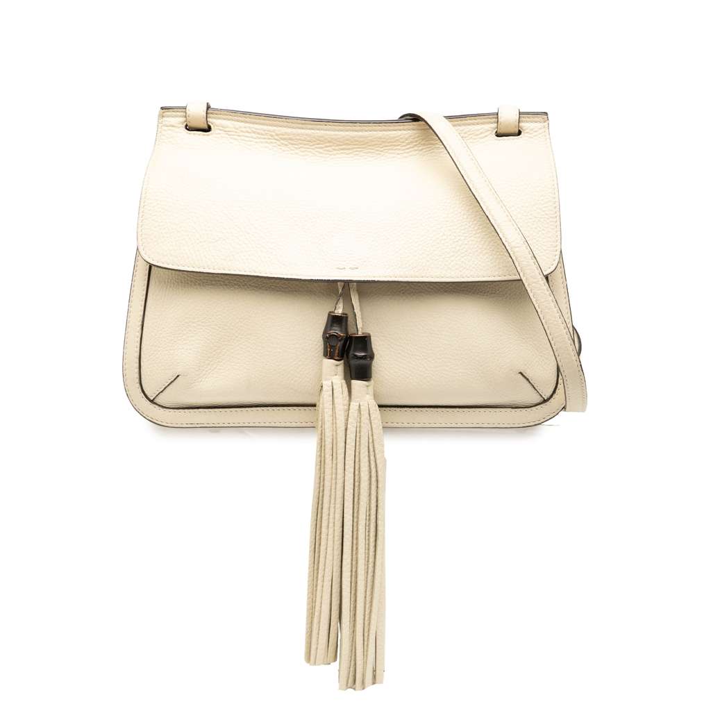 Gucci Medium Leather Bamboo Daily Crossbody