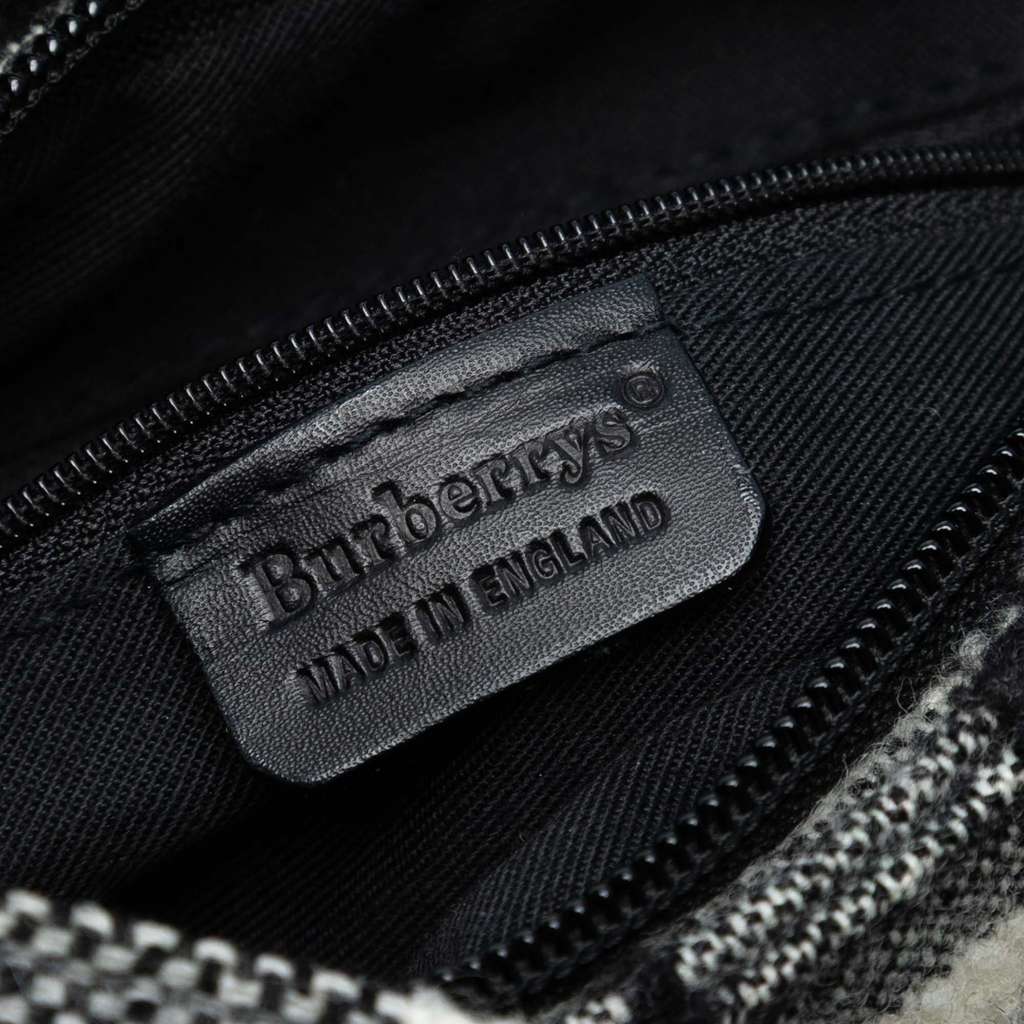 Burberry Vintage Check Wool Shoulder Bag - Side view