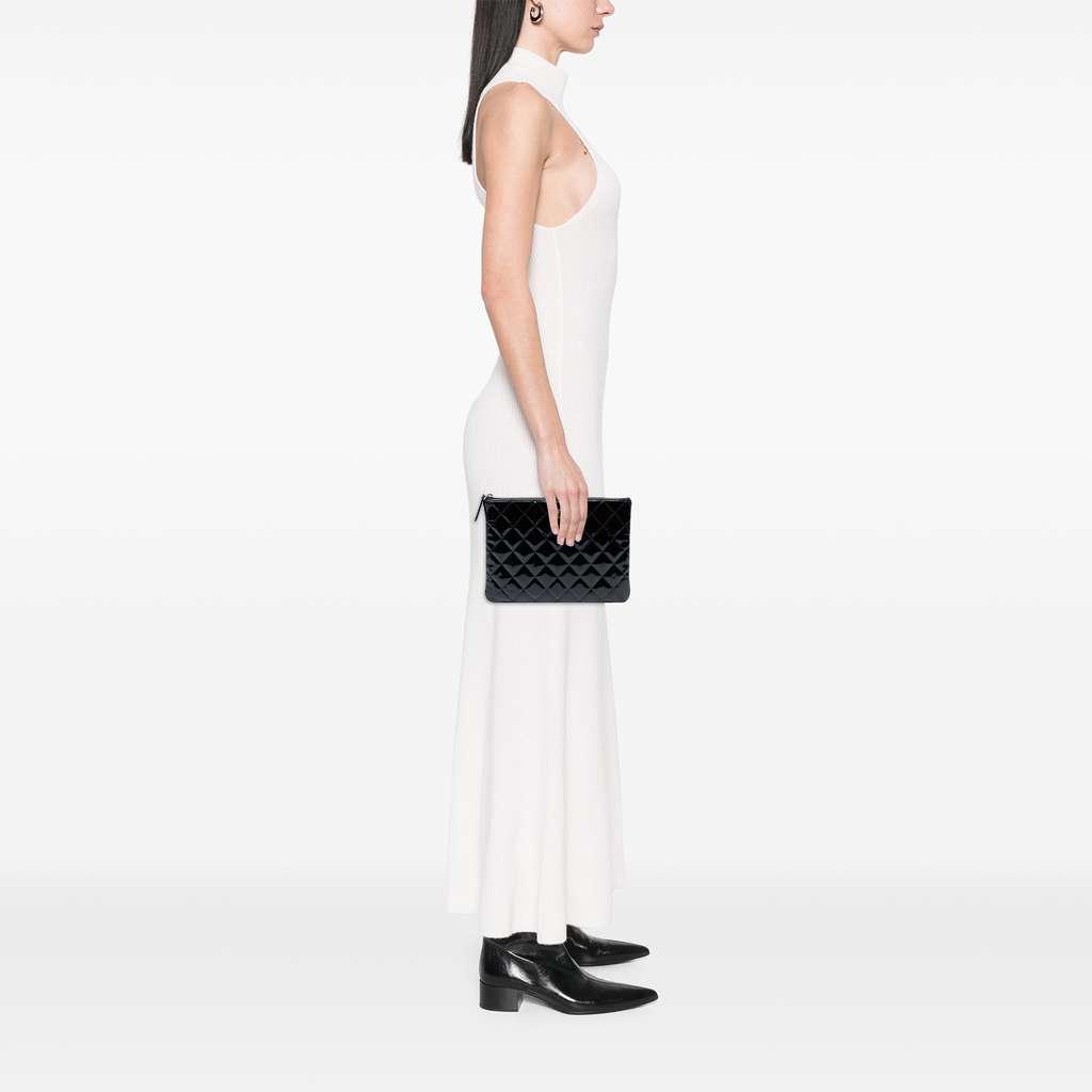 Chanel Medium Quilted Patent O Case Clutch - Image 10