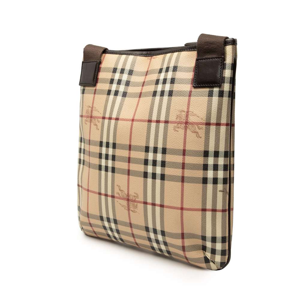 Burberry Haymarket Check Coated Canvas Crossbody - Back view