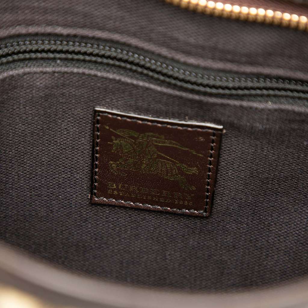 Burberry Haymarket Check Coated Canvas Crossbody - Side view
