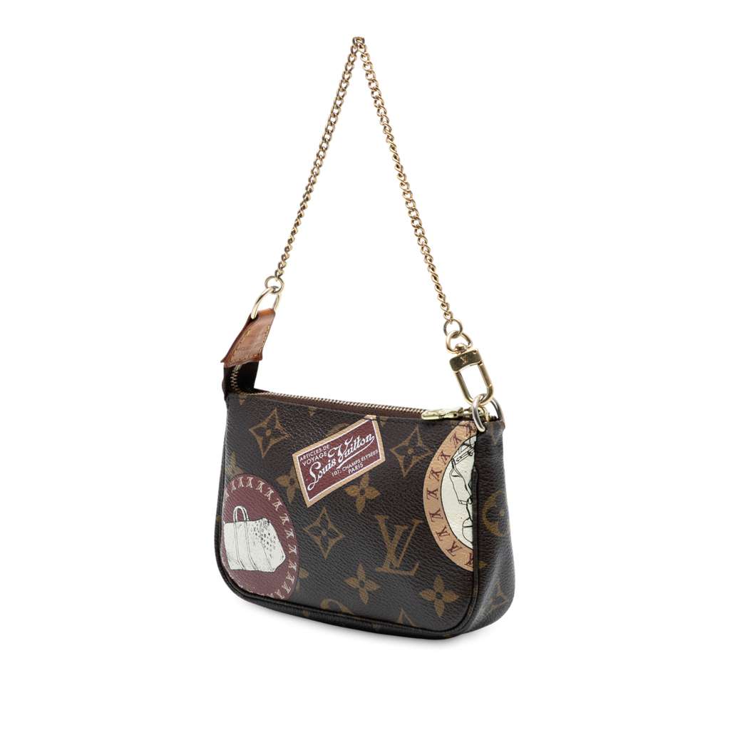 Louis Vuitton Monogram Trunks and Bags Patch Mini Pochette Accessoires - Back view