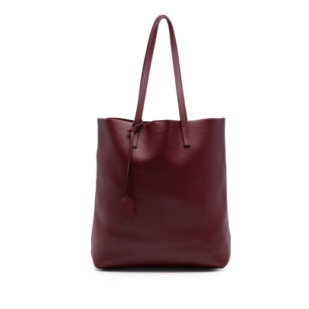 Saint Laurent Leather North South Shopper Tote