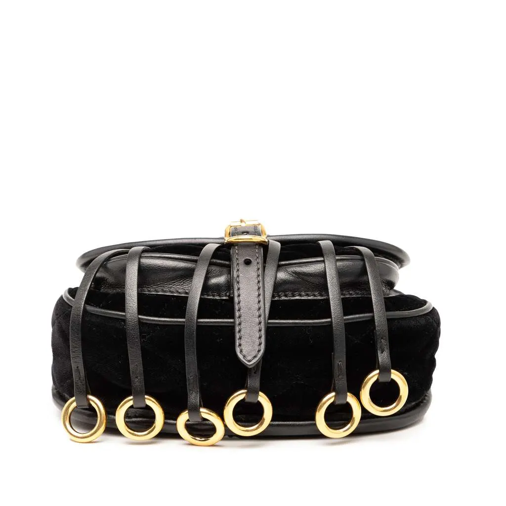Prada Impuntu Velluto Corsaire Crossbody Black Velvet Very good - Inside View