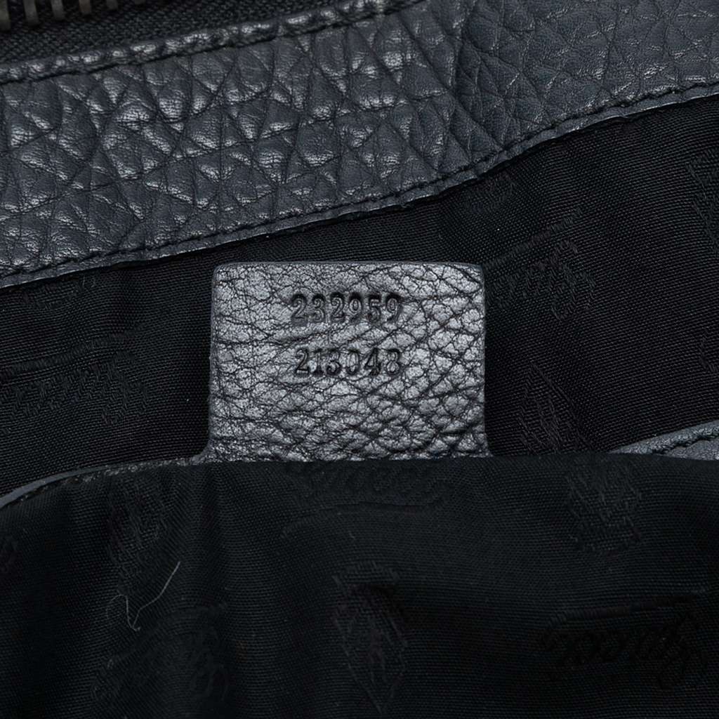 Gucci Medium Leather Bamboo Bar Tote - Side view