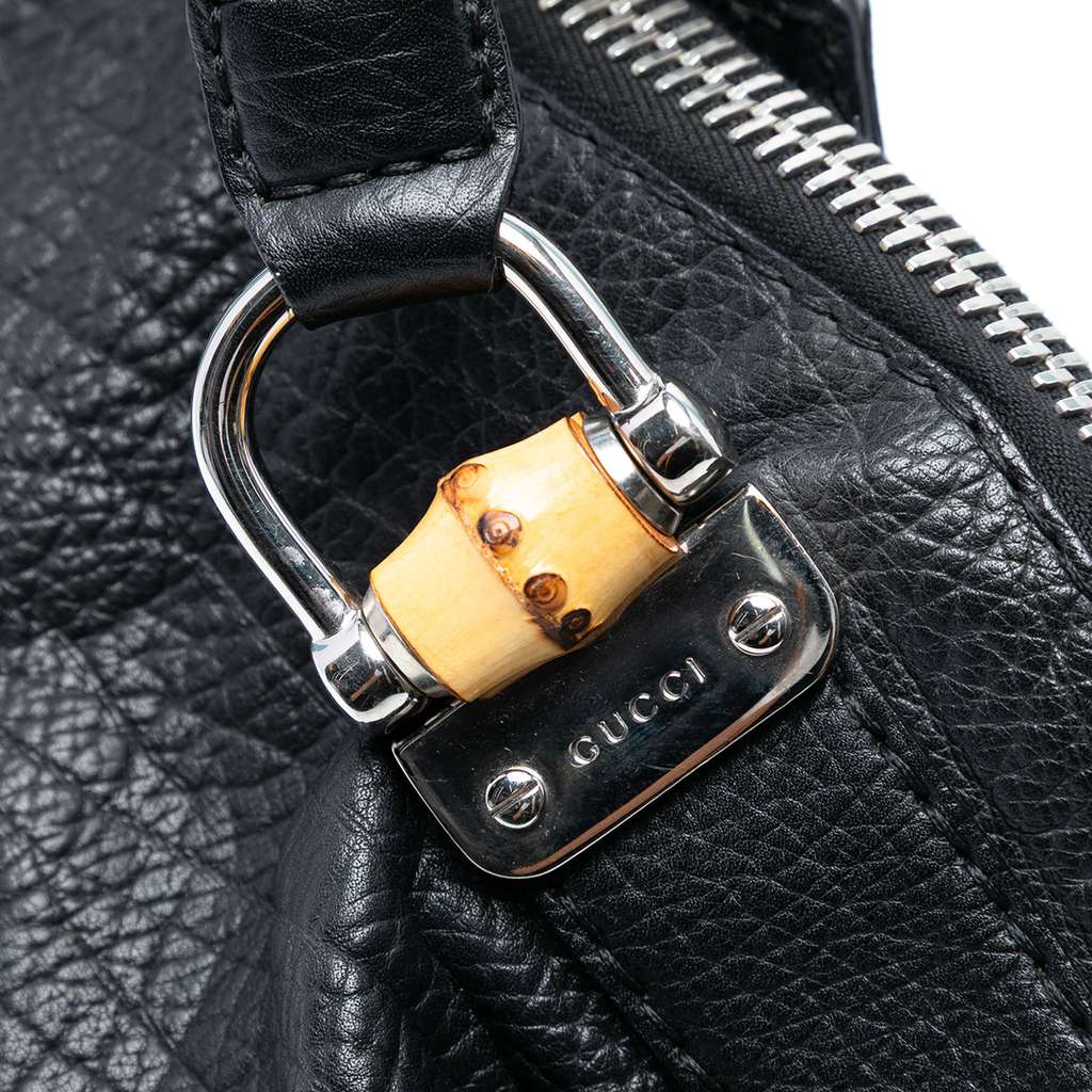 Gucci Medium Leather Bamboo Bar Tote - Detail 1