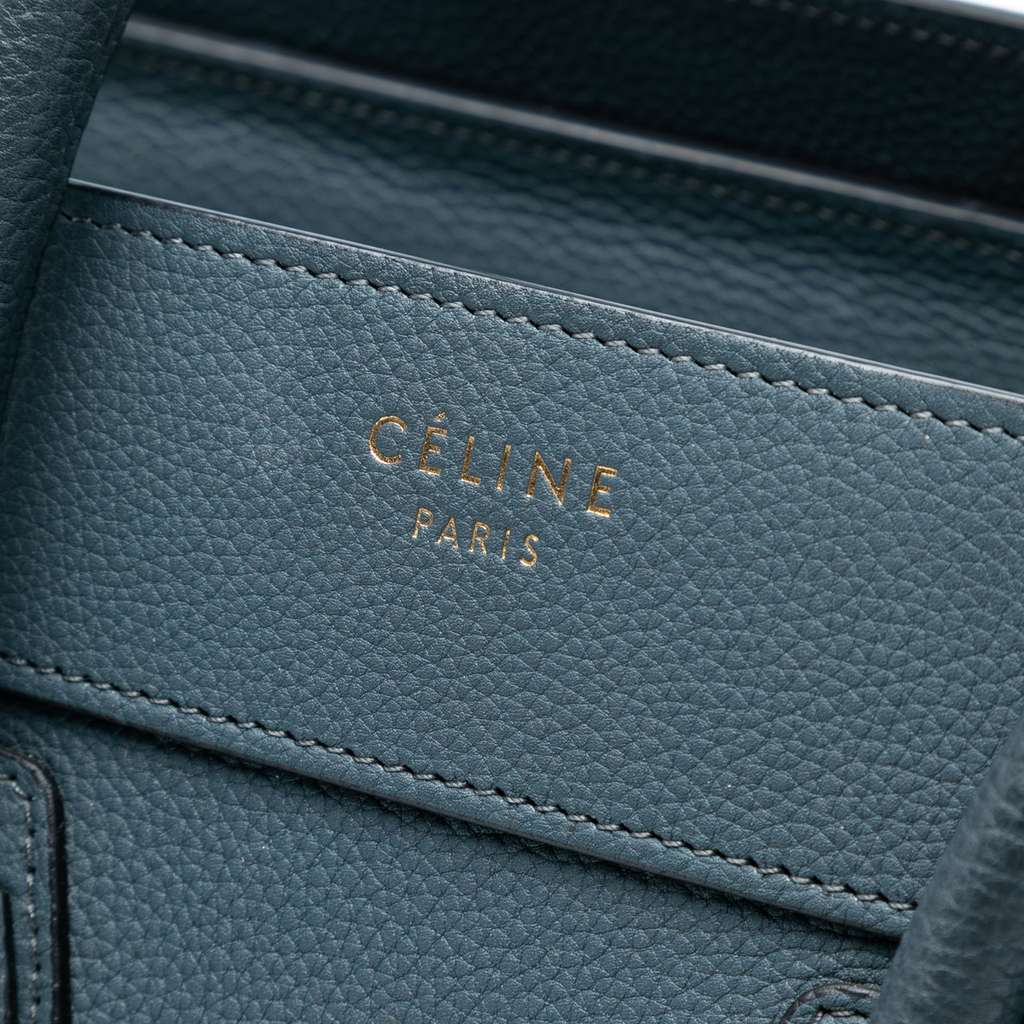 Celine Micro Calfskin Luggage Tote - Side view