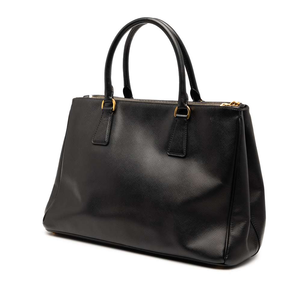 Prada Medium Saffiano Lux Galleria Double Zip Satchel - Back view