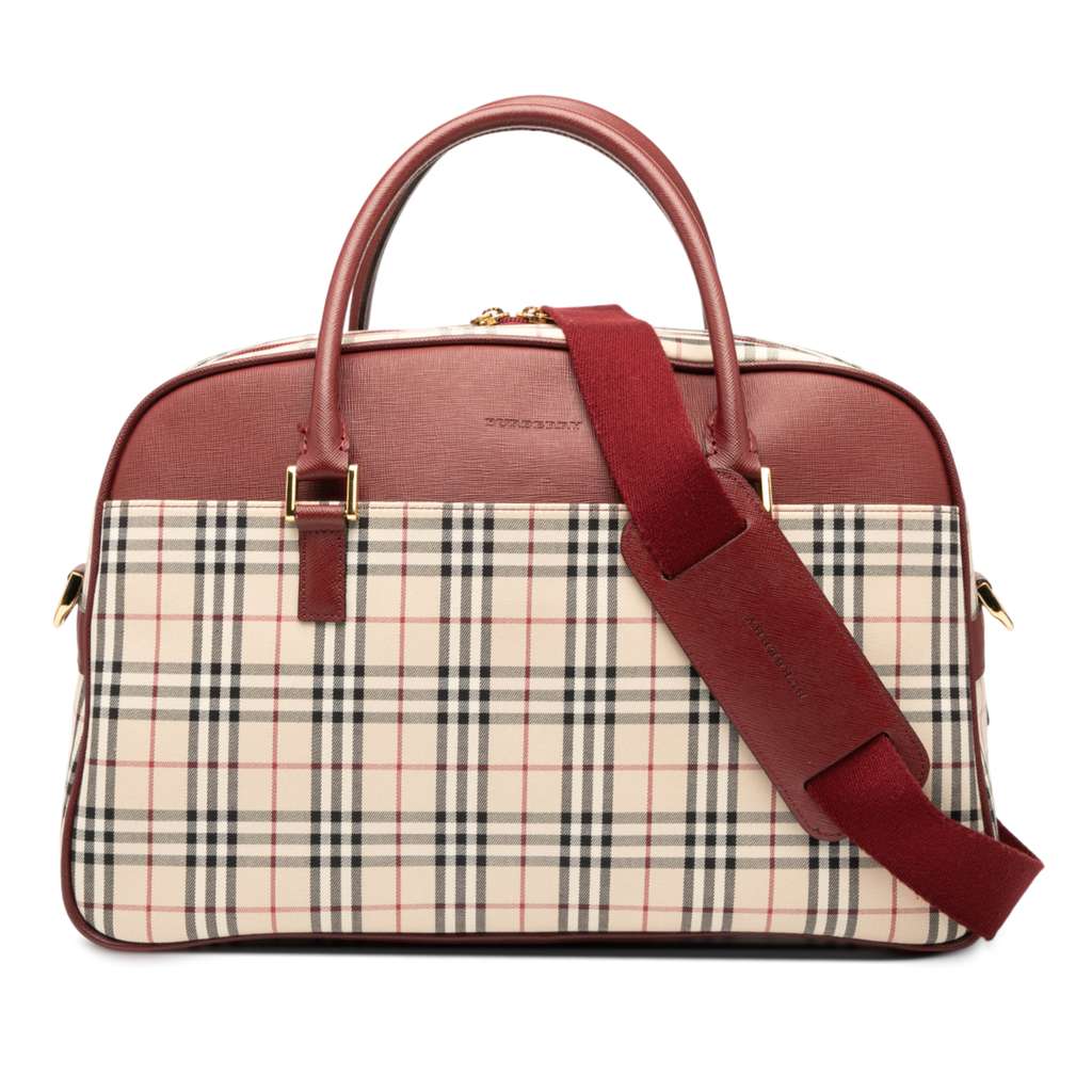 Burberry House Check Canvas Satchel
