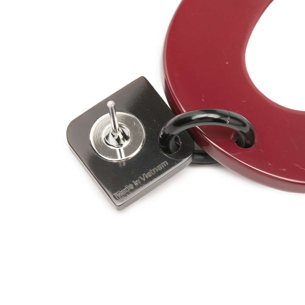 Hermès Lacquered Horn Isthme Push Back Earrings - Image 6