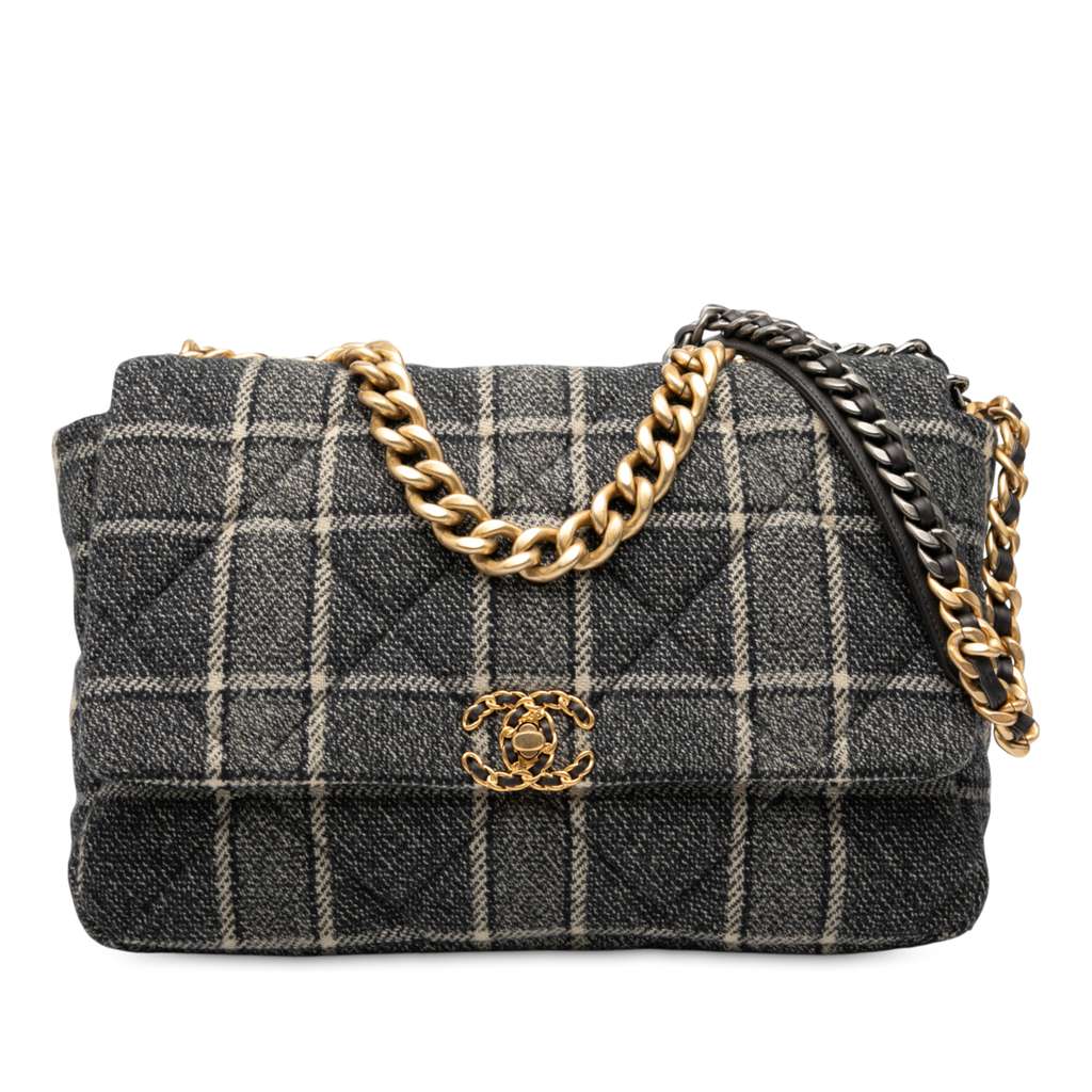 Chanel Maxi Quilted Wool 19 Flap