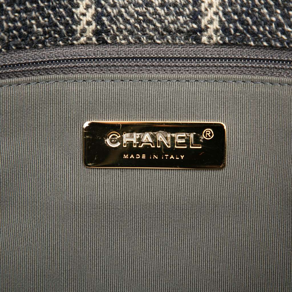 Chanel Maxi Quilted Wool 19 Flap - Side view