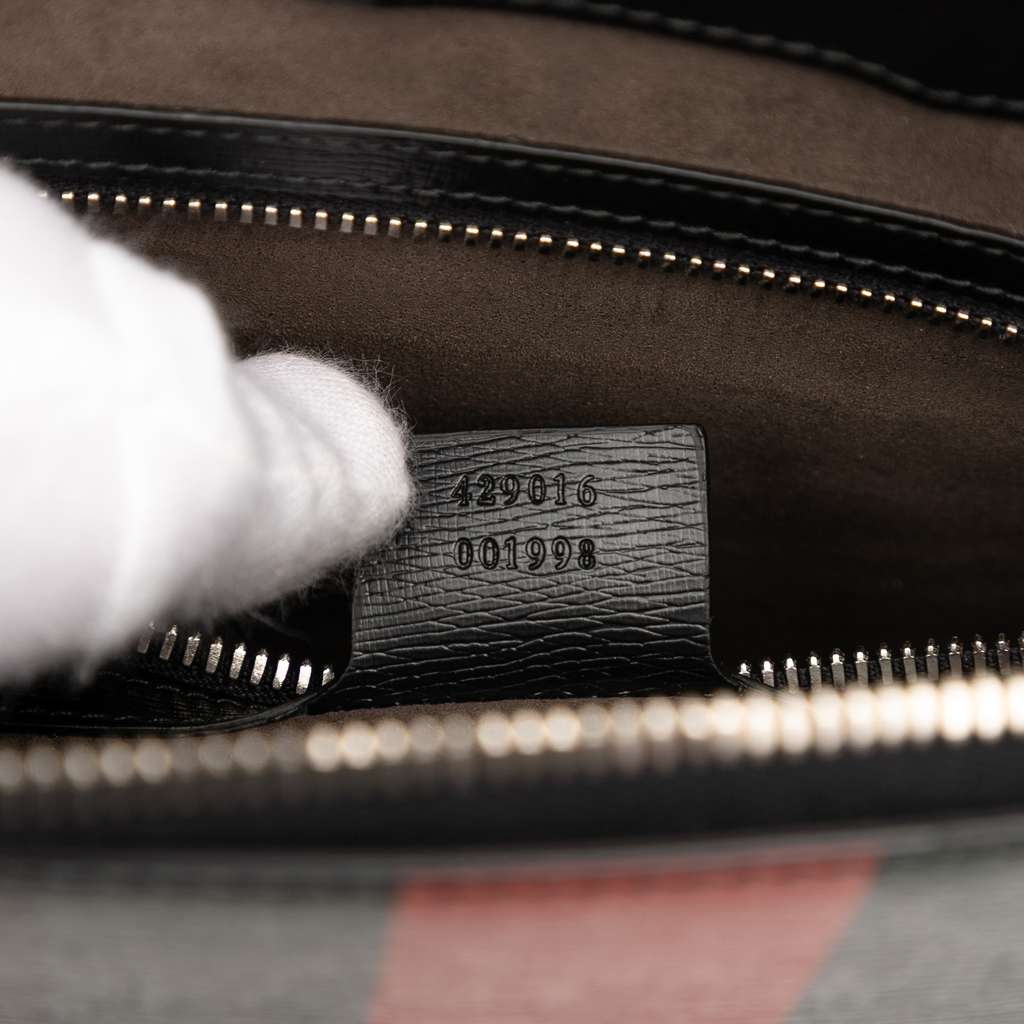 Gucci Leather Web Kingsnake Crossbody - Detail 1