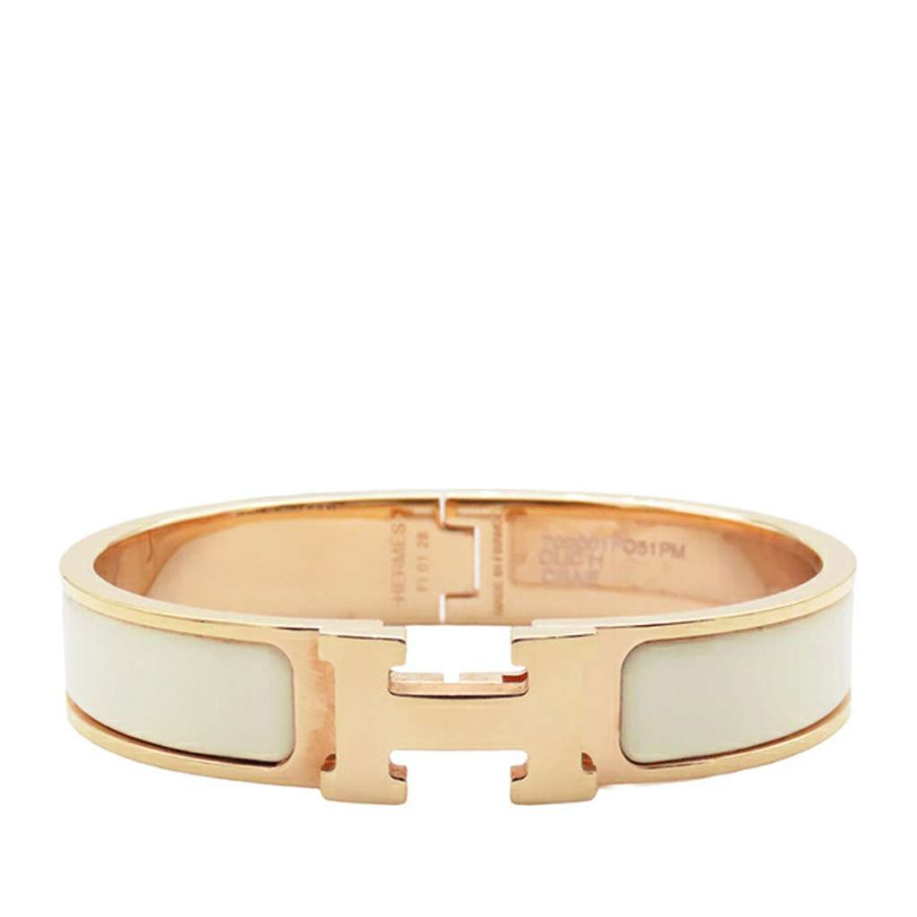 Hermès Narrow Enamel Clic H Bracelet PM