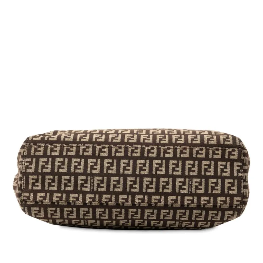 Fendi Zucchino Canvas Tote Brown Canvas Good - Inside View