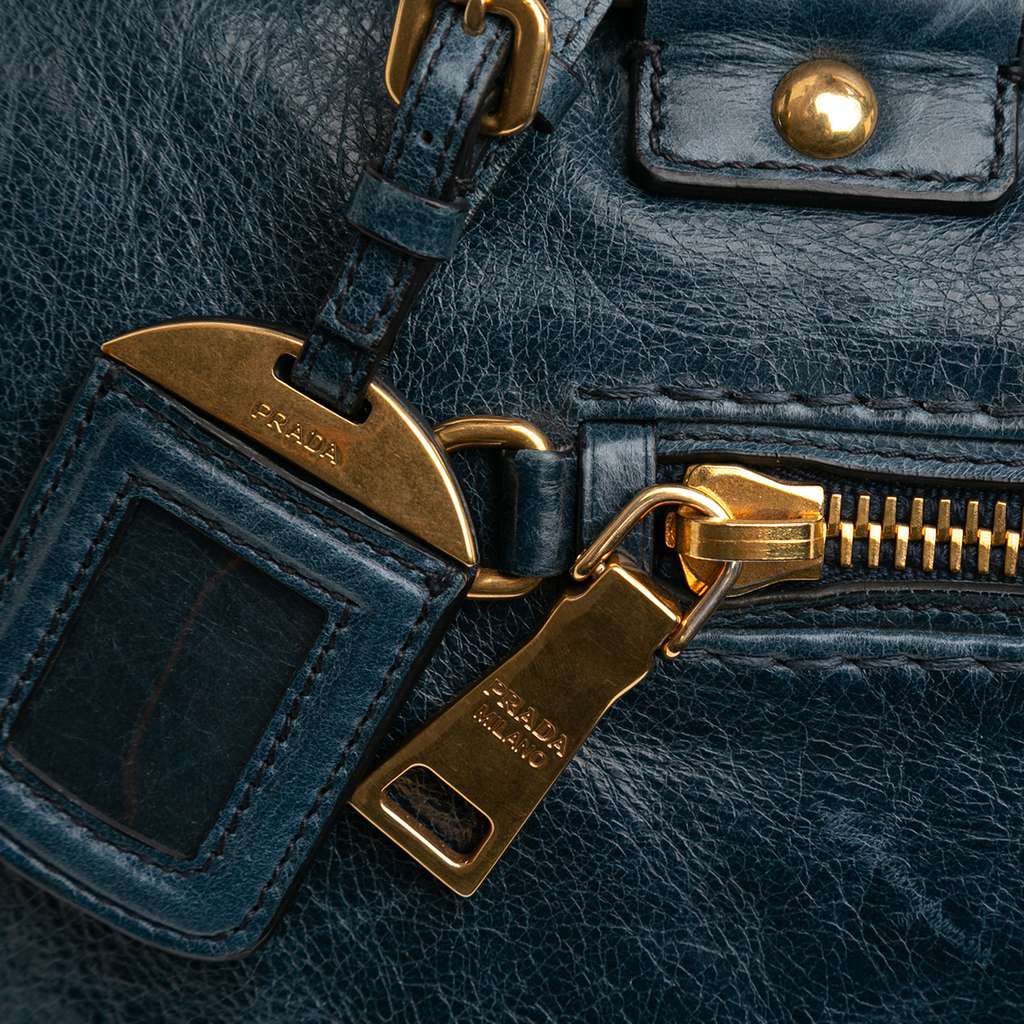 Prada Vitello Shine Zip Top Satchel - Detail 2
