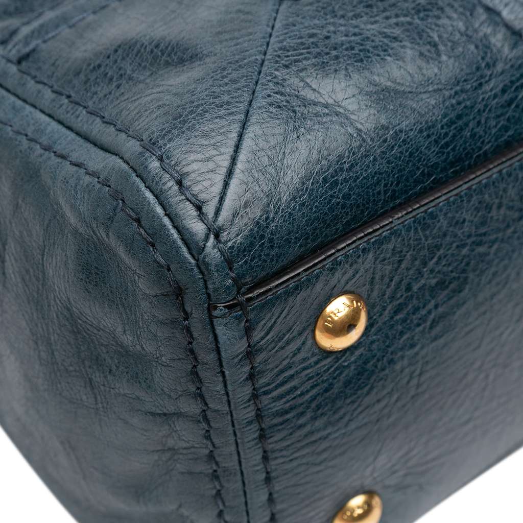 Prada Vitello Shine Zip Top Satchel - Image 12