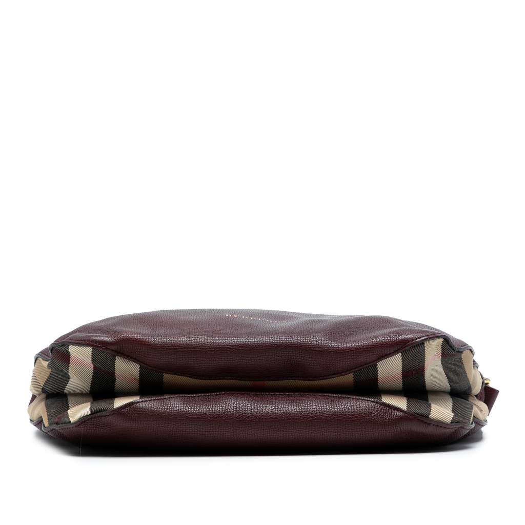 Burberry Small Grainy Calfskin and House Check Canvas Bingley Crossbody - Image 6