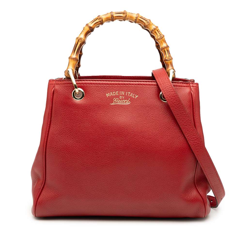 Gucci Small Calfskin Bamboo Shopper Satchel