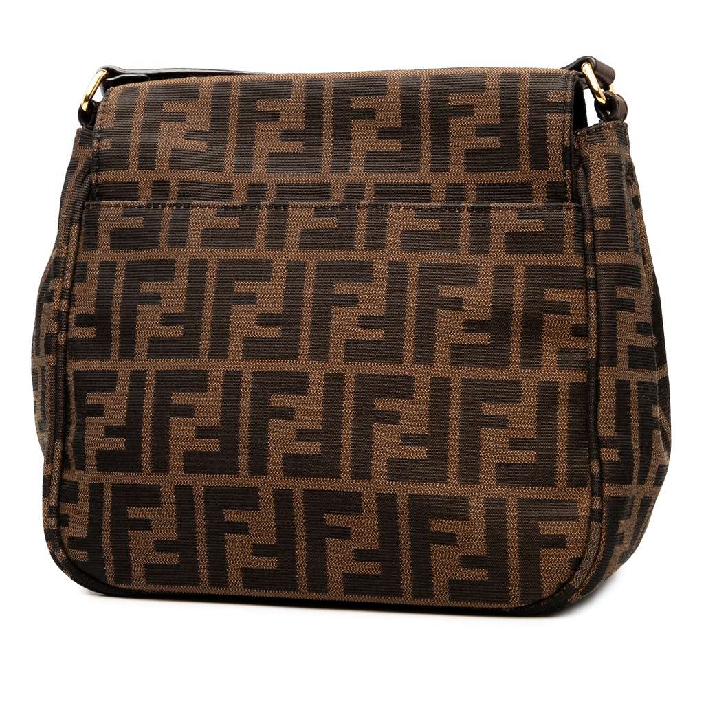 Fendi Small Zucca Canvas Artic Crossbody - Back view