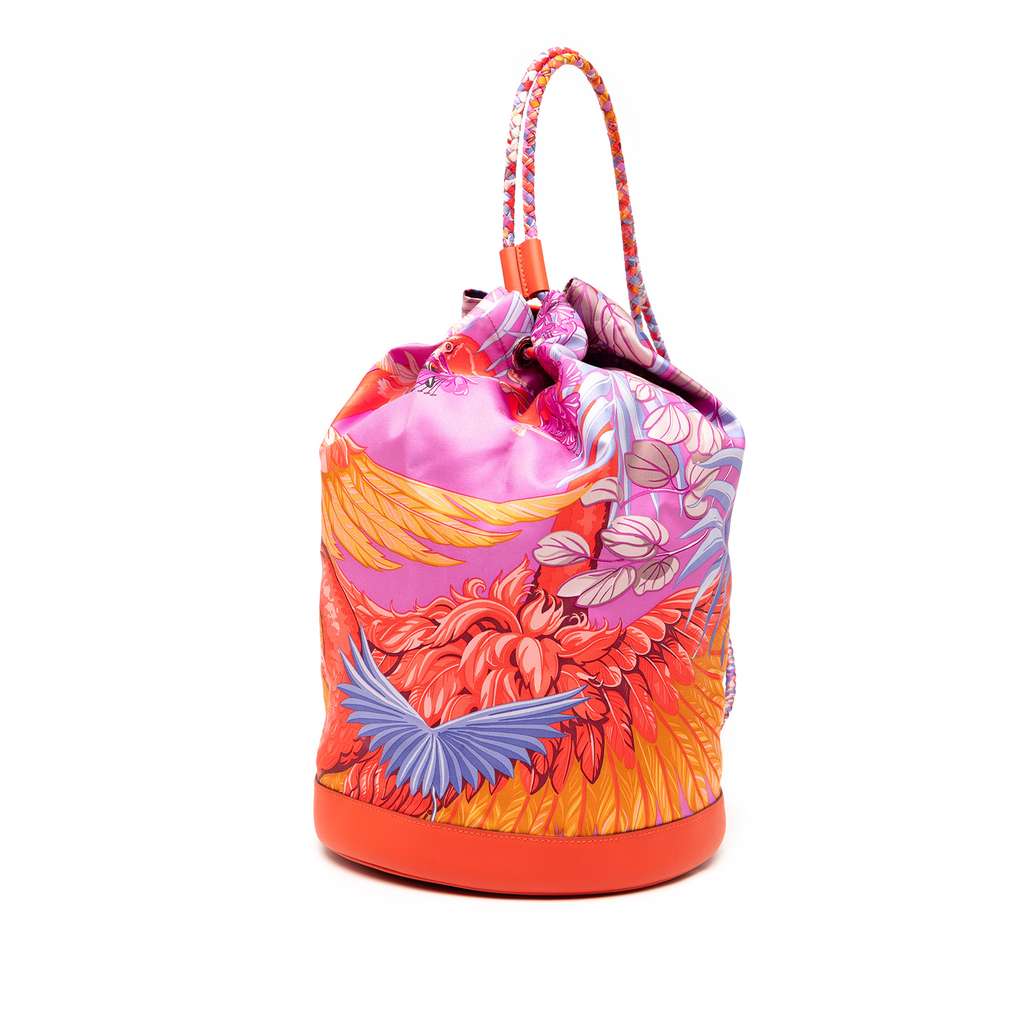 Hermès Silk Flamingo Party Sac Soie Cool 22