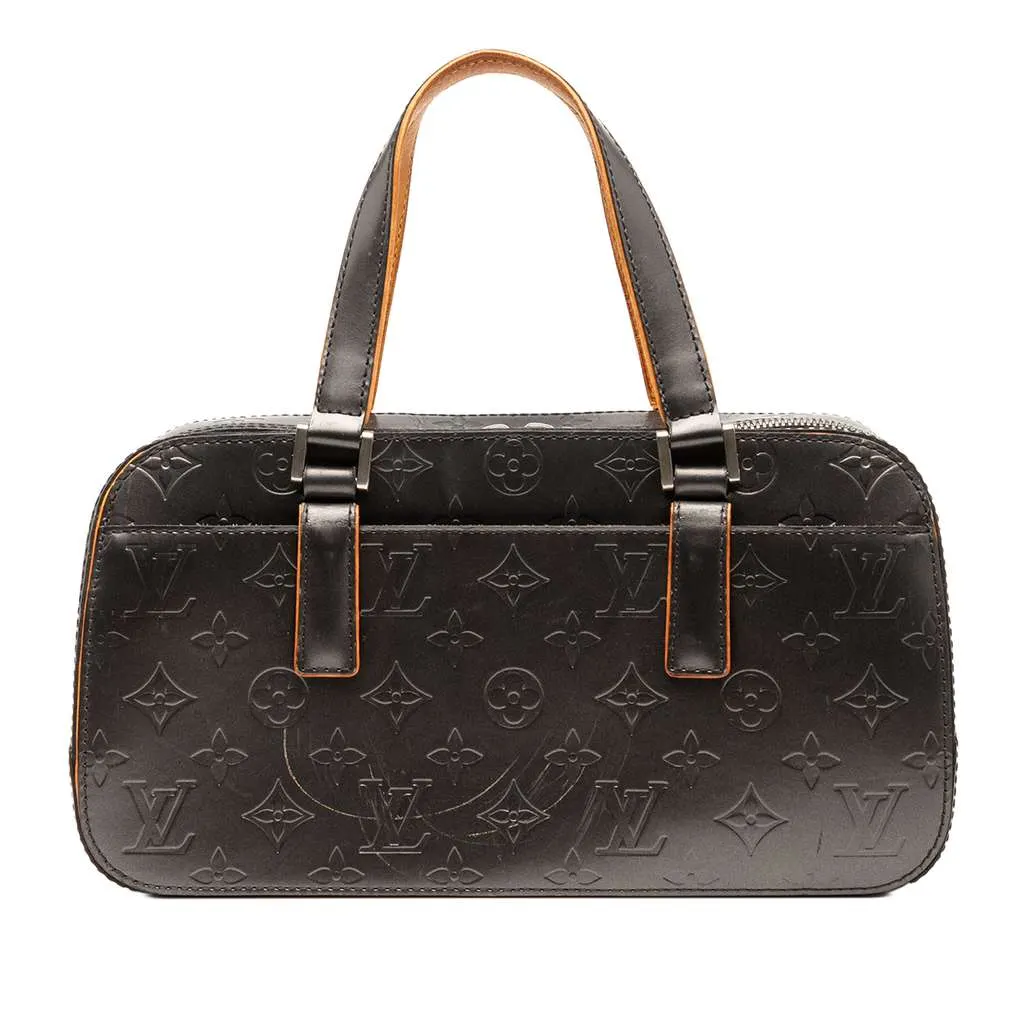 Louis Vuitton Monogram Mat Shelton Grey Leather Good - Front View