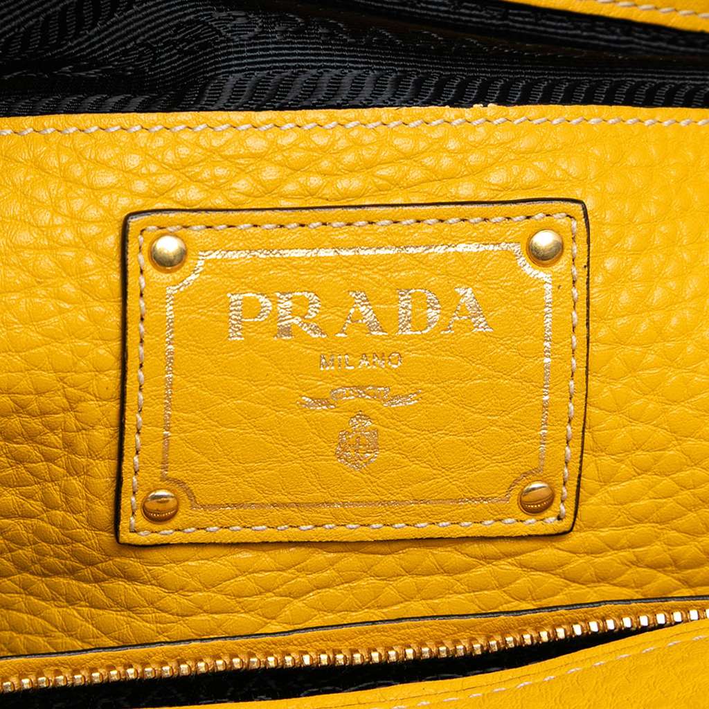 Prada Vitello Daino Front Pocket Open Convertible Tote - Side view