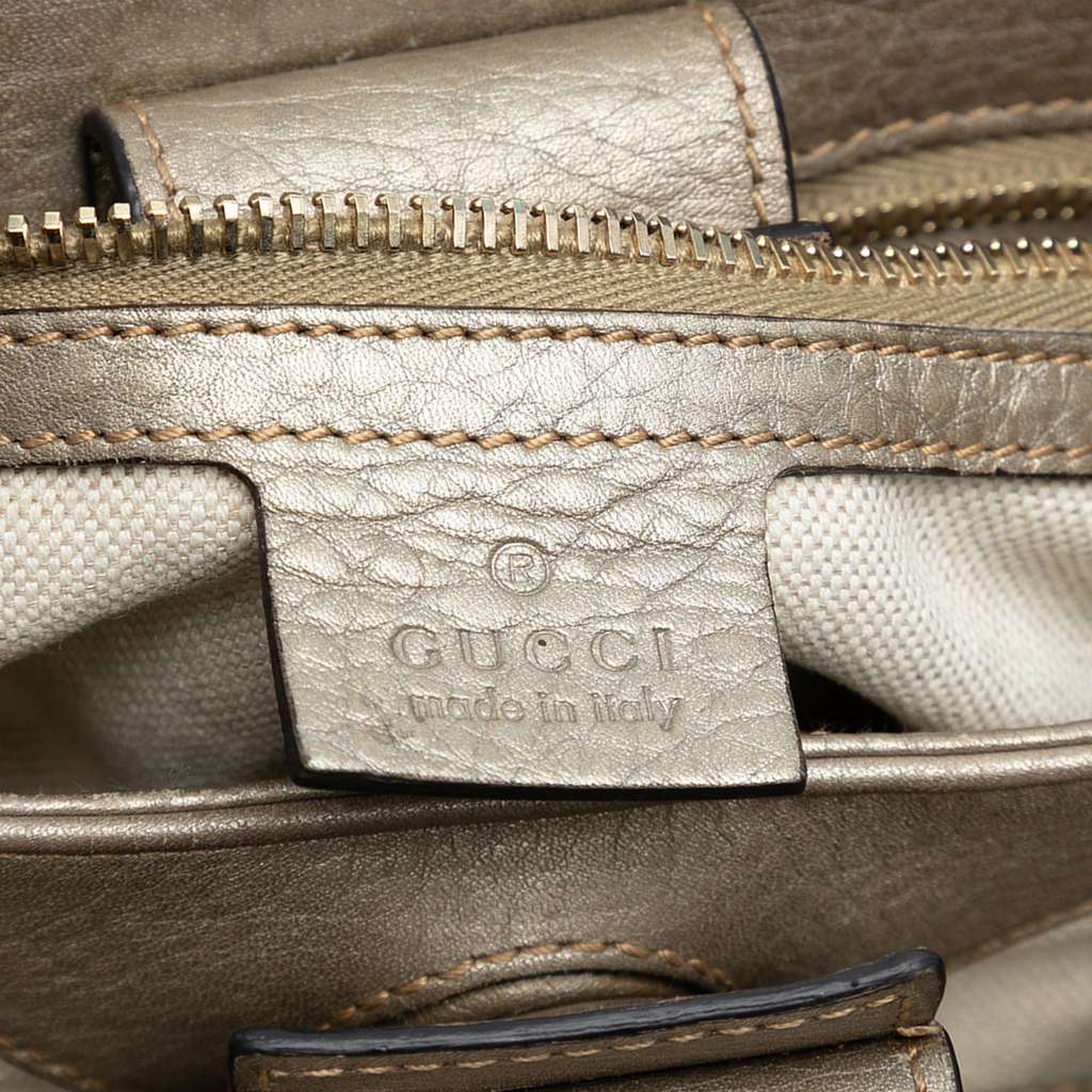 Gucci Small Calfskin Bamboo Shopper Satchel - Side view