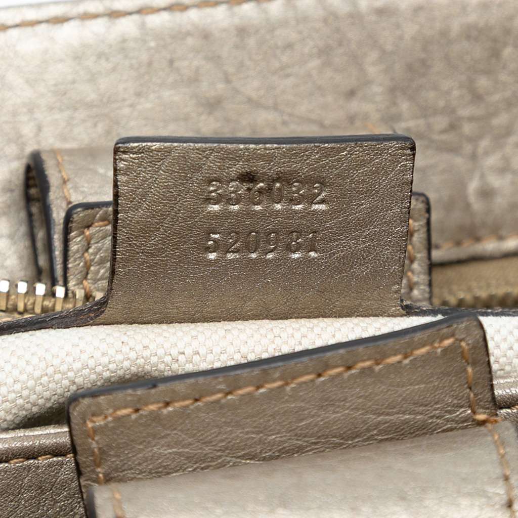 Gucci Small Calfskin Bamboo Shopper Satchel - Detail 1