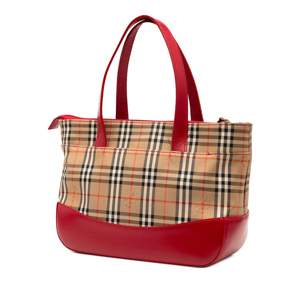 Burberry Haymarket Check Canvas Tote - Back view