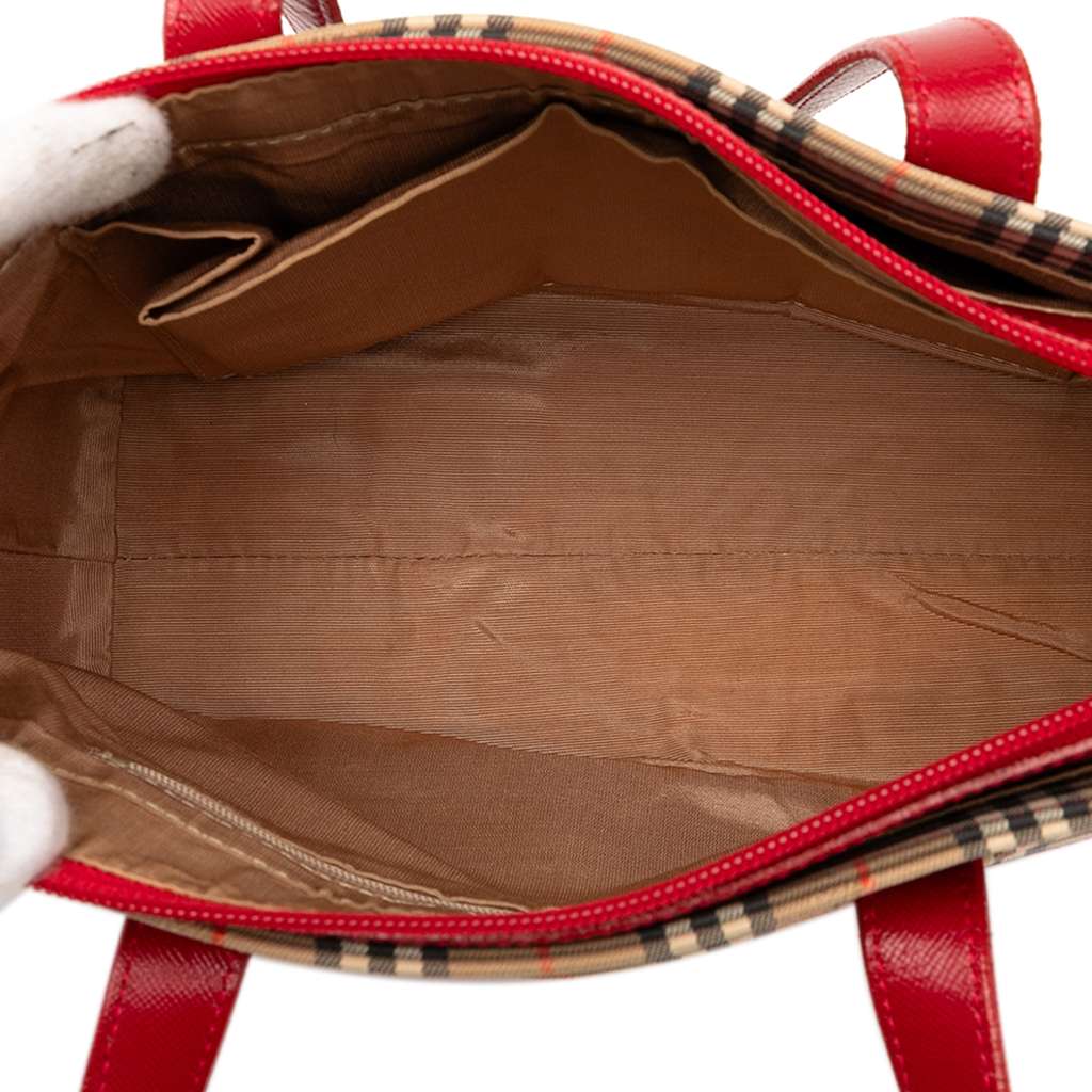 Burberry Haymarket Check Canvas Tote - 4