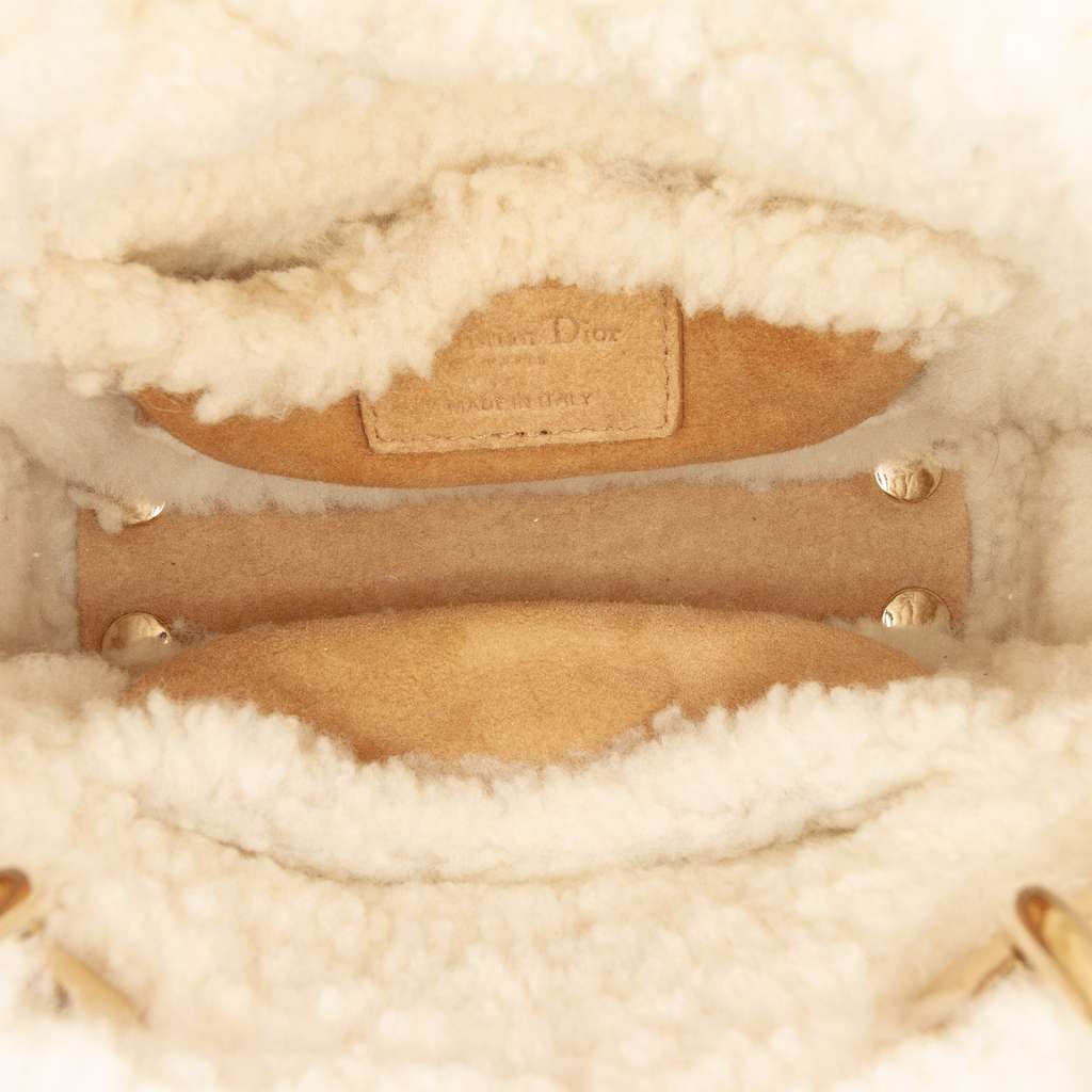 Dior Mini Suede Shearling Cannage Lady Dior - 4