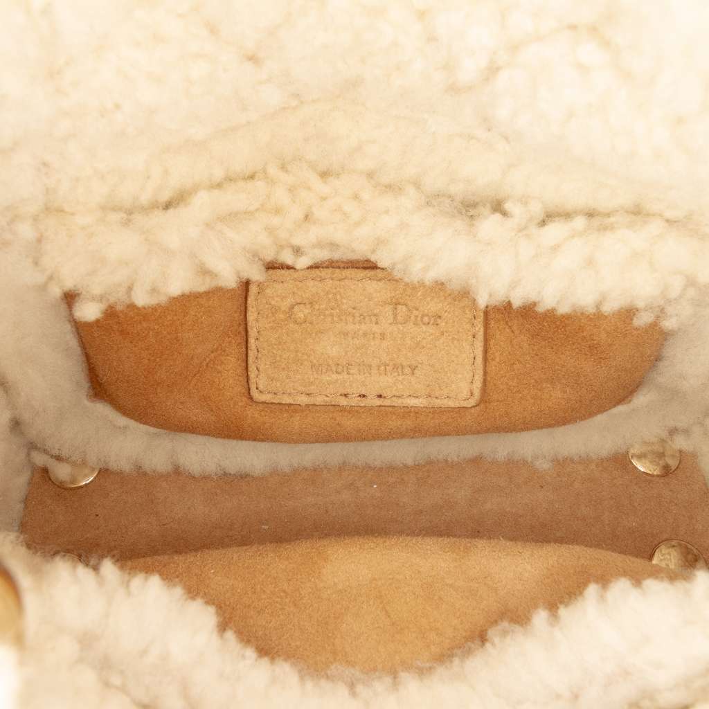 Dior Mini Suede Shearling Cannage Lady Dior - Side view