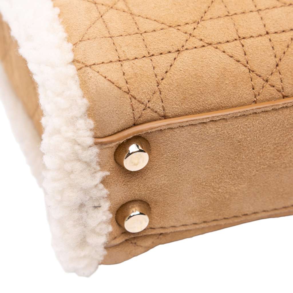 Dior Mini Suede Shearling Cannage Lady Dior - Detail 2