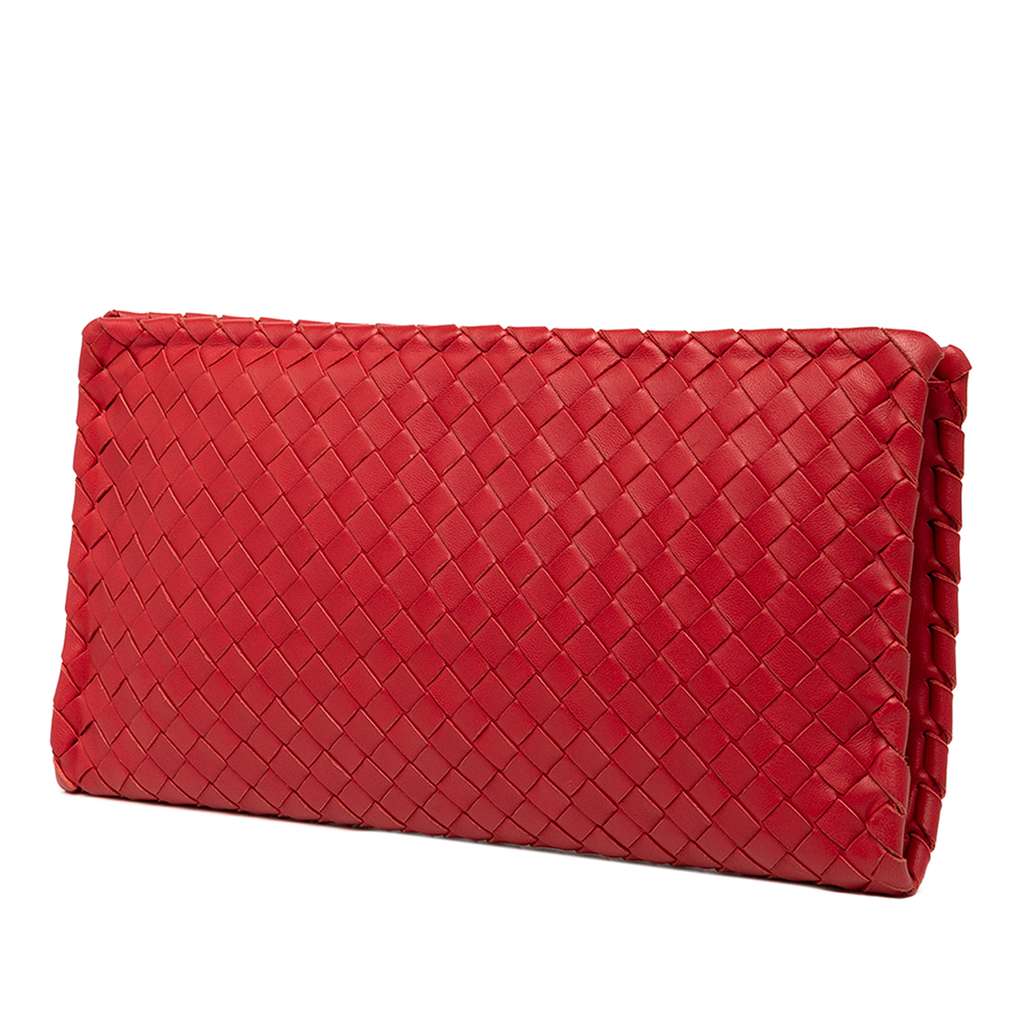Bottega Veneta Nappa Intrecciato Turn Lock Clutch - Back view