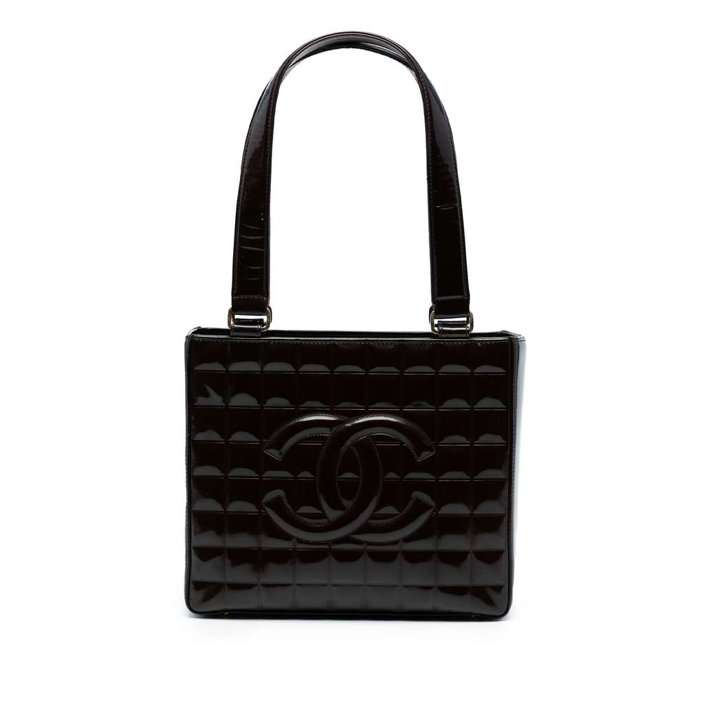 Chanel CC Chocolate Bar Patent Shoulder Bag