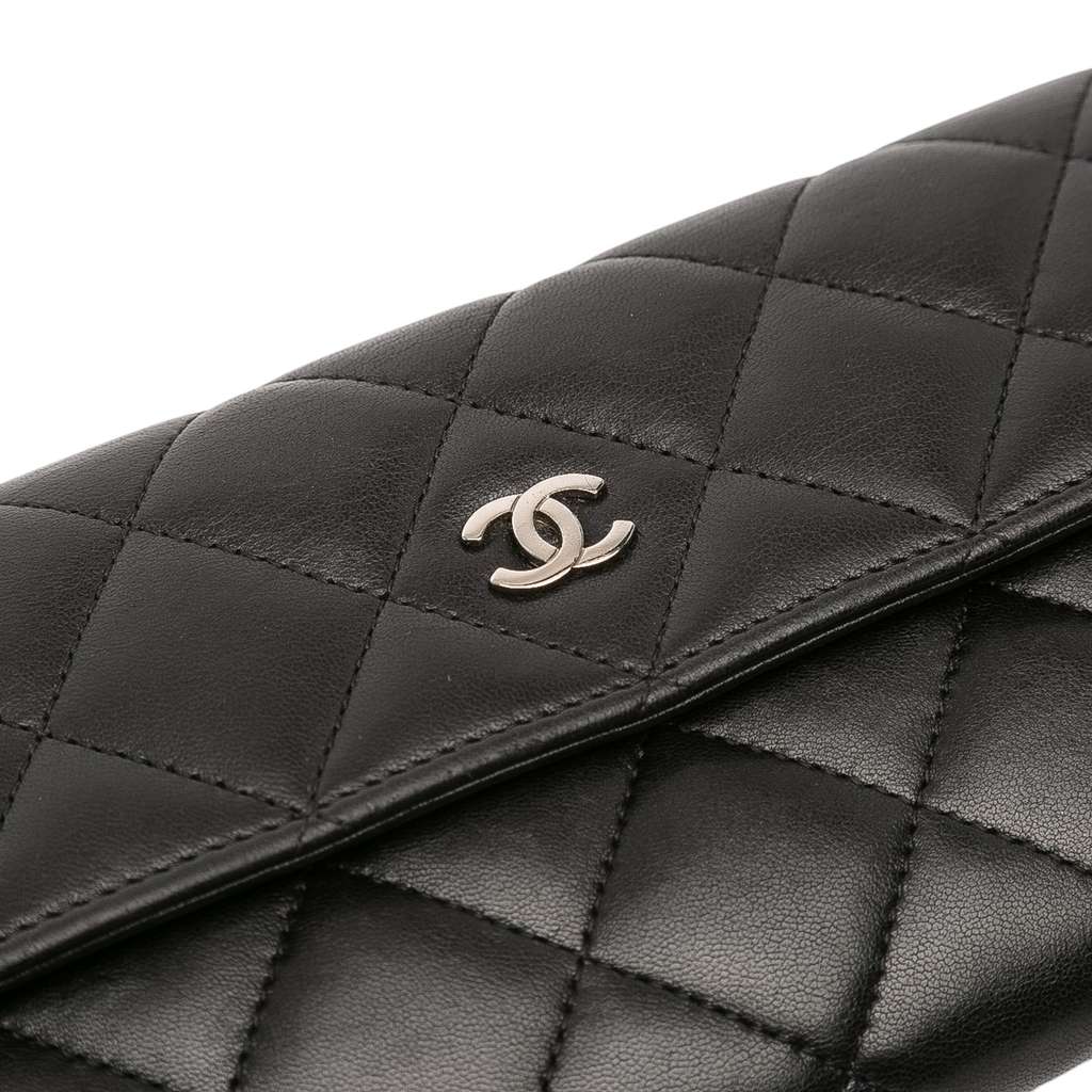 Chanel CC Quilted Lambskin Long Wallet - Image 10
