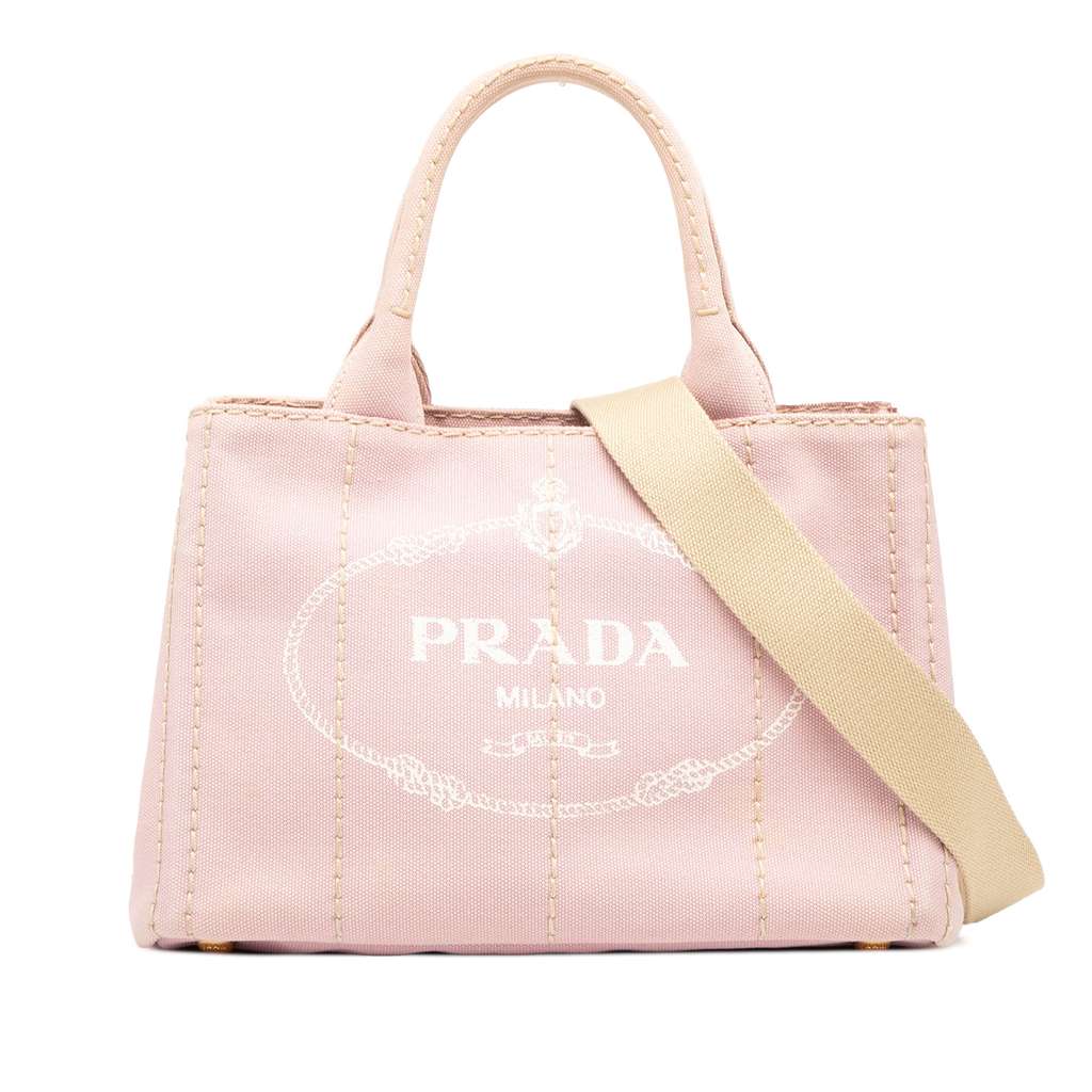 Prada Small Canvas Canapa Logo Satchel