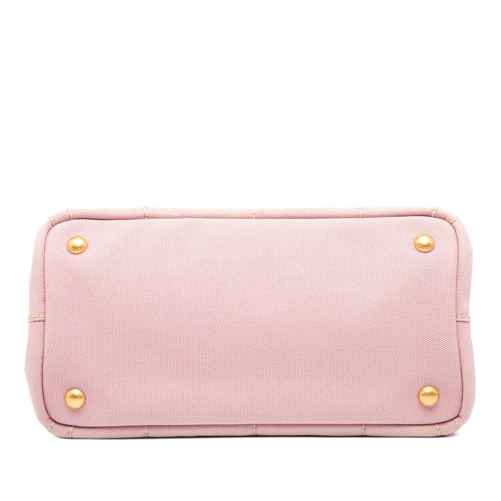 Prada Small Canvas Canapa Logo Satchel - Image 6